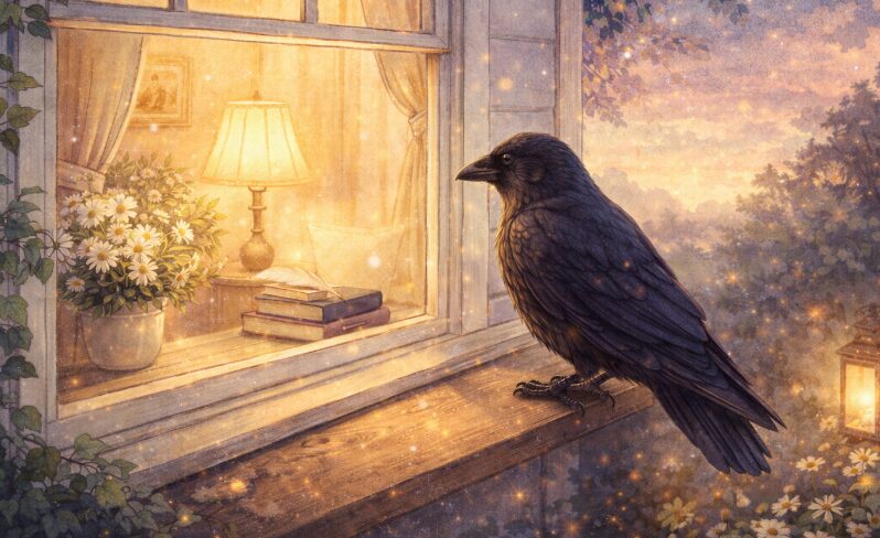 カラスが家に来るスピリチュアルな意味