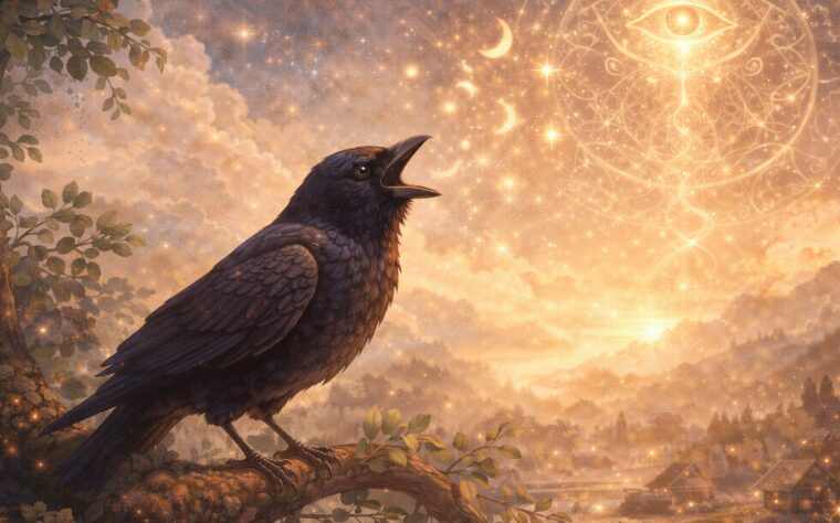 カラスが近くで鳴くスピリチュアルな意味