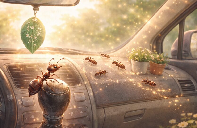 車に蟻がいるスピリチュアルな意味