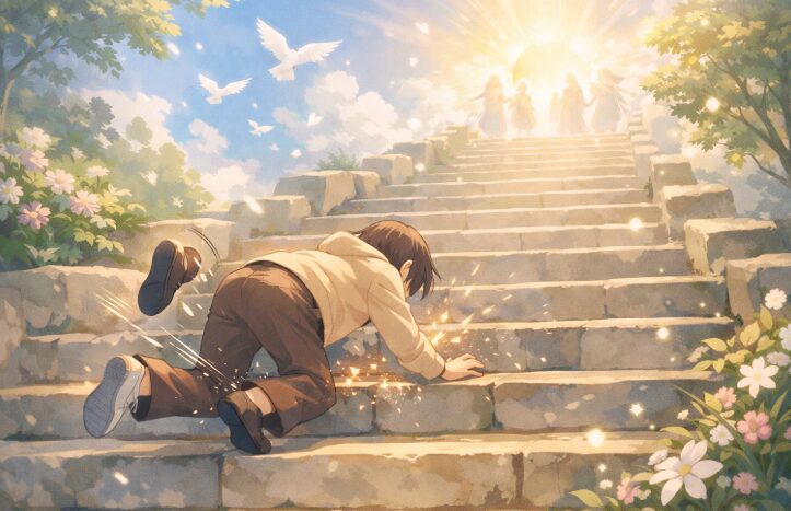 昇り階段で転ぶときのスピリチュアルな意味