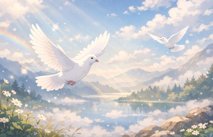 白い鳥が横切るときのスピリチュアルな意味