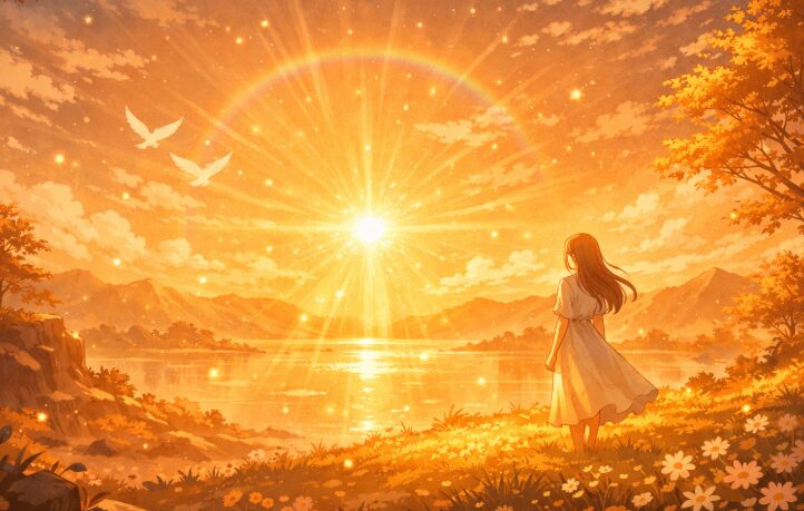 写真にオレンジの光があるスピリチュアルな意味