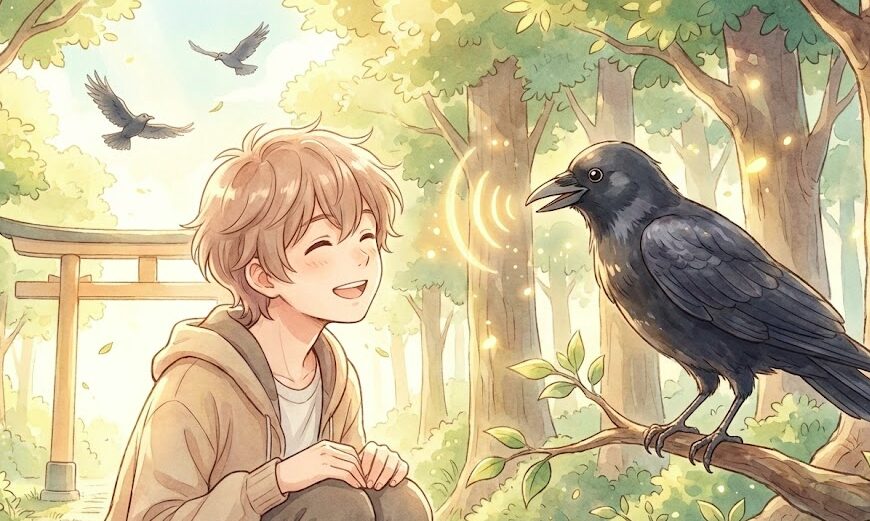 カラスに話しかけられるスピリチュアルな意味