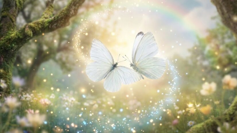 白い蝶のつがいのスピリチュアルなメッセージ