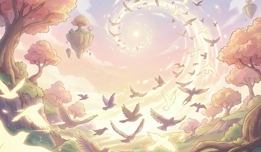 鳥の群れを見かけるスピリチュアルな意味