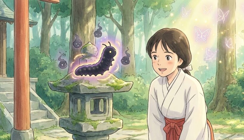 神社の黒い毛虫のスピリチュアルな意味