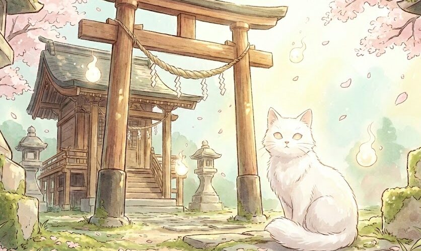神社で白猫に会うときのスピリチュアルな意味