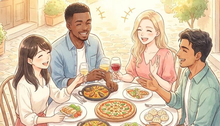 外国人と食事に行く夢を見る意味