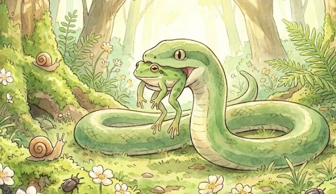 蛇がカエルを食べる夢を見る意味