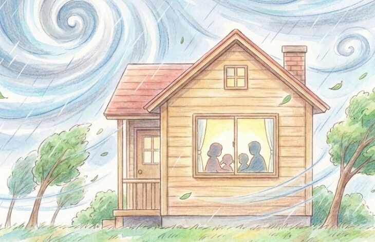 家が台風に襲われる夢を見る意味