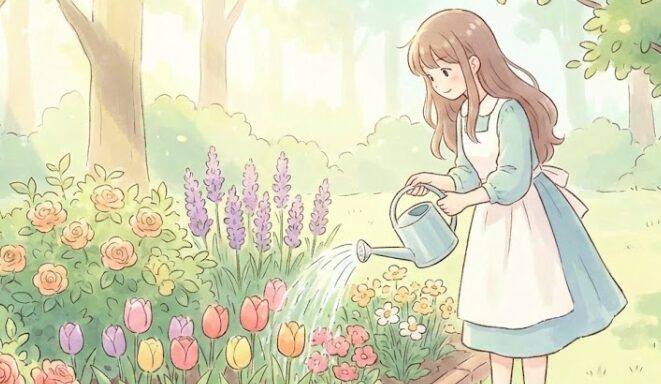 花壇で水やりをする夢を見る意味